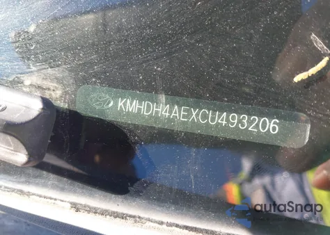 2012 Hyundai Elantra Limited (Ulsan Plant) z USA, uszkodzony, nr VIN KMHDH4AEXCU493206